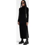 Sammet Klänningar G-Star Velvet Slit Dress Black Women