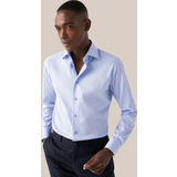 Eton Flanellskjortor - Herr Eton Ljusblå Signature Twill-skjorta med paisleymönstrade detaljer