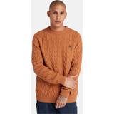 Timberland Herr - Stickad tröjor Timberland Phillips Brook Cable-knit Crew Jumper For Men In Brown Brown