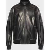 Versace Herr Ytterkläder Versace Leather bomber jacket black