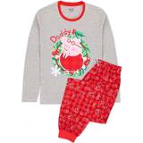 Gråa - Herr Pyjamasar Peppa Pig Daddy Christmas Pyjama Set Red