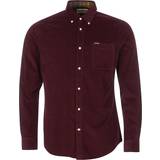 Barbour Röda Kläder Barbour Mens Winter Red Ramsey Tailored Check-pattern Regular-fit Cotton Shirt