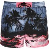 DSquared2 Gråa Kläder DSquared2 Hawaii Tropics Swim Short in Grey & Pink Norton Barrie 34"