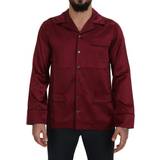 Dolce & Gabbana Red Silk Lounge Top Pajama Sleepwear Shirt IT37