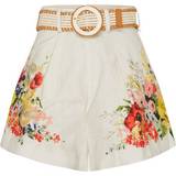 Blommiga Byxor & Shorts Zimmermann Alight floral linen shorts multicoloured