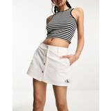Calvin Klein Elastan/Lycra/Spandex Kjolar Calvin Klein Cotton Micro Mini Skirt WHITE