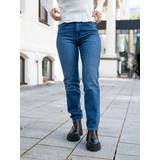 Wrangler Dam Kläder Wrangler – Mellanblå jeans med rak passform