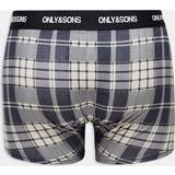 Only & Sons Underkläder Only & Sons – Marinblå och rutiga trunks, 3-pack
