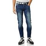 Ventilerande Jeans Crosshatch Barbeck Slim Jeans för män, Tonad blå X 34L