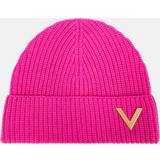 Valentino Dam Accessoarer Valentino VGOLD cashmere beanie pink One fits all