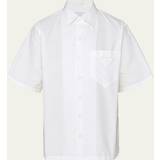 Prada Bomull Överdelar Prada Short-sleeved Cotton Shirt White