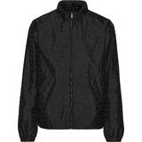 Valentino Ytterkläder Valentino Mens Iconograph Nero Vlogo Brand-print Shell Hooded Jacket