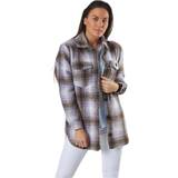 Only Dam Jackor Only Deena-Oma L/S Check Shacket Cc Pnt White