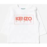 Kenzo Pojkar Barnkläder Kenzo Långärmad Logo T-shirt Gräddvit months