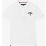 Tommy Hilfiger Pikétröjor Tommy Hilfiger Embroidery Logo Regular Fit Polo WHITE 16yrs