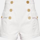 Balmain Byxor & Shorts Balmain High-rise denim shorts white