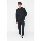 42 - Herr Jumpsuits & Overaller Trendyol Collection Mens Straight Sweatsuit Set Black Cotton
