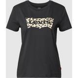 Dam - Leopard T-shirts Levi's Topp The Perfect Tee Svart