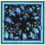 Blommiga Halsdukar & Sjalar Dolce & Gabbana Bluebell-print twill scarf 90 x 90