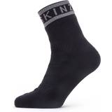 Sealskinz Waterproof Warm Weather Ankle Length Sock with Hydrostop, L, Black/Grey