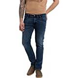 Cross Herr Kläder Cross Damien-jeans för män, Mörkblå Crincle, 38W x 38L