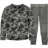 Helly Hansen Kids' Graphic Lifa Merino Wool Base Layer Set - Concrete CA