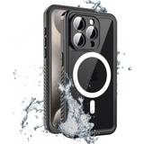 Armor-X Apple iPhone 15 Pro Max Skal Armor-X Waterproof Case with MagSafe iPhone 15 Pro Max Svart/transparent