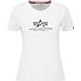 Alpha Industries Dam Överdelar Alpha Industries New Basic T T-shirt för damer White