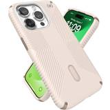 Speck Bruna Skal & Fodral Speck iPhone 15 Pro Case-Presidio2 Grip-ClickLock-MagSafe-6.1 Inch Phone Case-Bleached Bone/Heirloom Gold/Hazel Brown