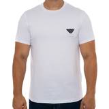 Armani Överdelar Armani Emporio Herr Crew Neck Rubber Pixel Logo T-shirt för män, Vit