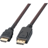 EFB Elektronik HDMI-kablar EFB Elektronik DisplayPort/HDMI Kabel 4K60Hz A-A St-St 5m