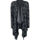 Dam - Jersey Koftor Black Premium by EMP Gothic Cardigan Skull Cardigan för Dam grå