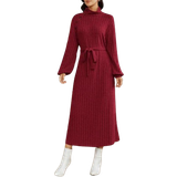 8 - Dam - Enfärgade - Midiklänningar Shein Frenchy Women's Lantern Raglan Sleeve Dress