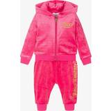 Juicy Couture Girls Bright Pink & Gold Velour Tracksuit month