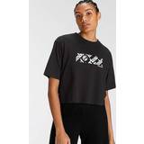 Timberland Dam T-shirts & Linnen Timberland Logo Pack Cropped Tee For Women In Black Black