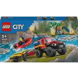 Brandmän Leksaker Lego City 4x4 Fire Engine with Rescue Boat 60412