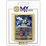Booster Shaymin 123/198 Holo Reverse Myboost X Epée et Bouclier 6 Règne de Glace Box med 10 franska Pokémon-kort