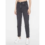 Wrangler Dam - L34 Jeans Wrangler – – Svarta, tvättade, smala jeans kort design-Svart/a