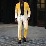 Multifärgade Kostymer Shein Men's Gradient Color Suit Set