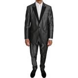S Kostymer Dolce & Gabbana Gray Patterned MARTINI Piece Suit IT54