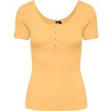 Linne T-shirts Pieces Dam Pckitte Ss Top Noos Bc T-shirt, Lin
