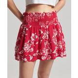 Superdry Dam Kjolar Superdry Minikjol kjol för kvinnor, Blommig röd