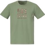Bergans Dam T-shirts Bergans Women's Graphic Tee spring 2023 XS, Jade Green/Chalk Sand/Chianti Red