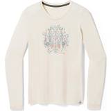 Smartwool Dam Överdelar Smartwool Womens Floral Tundra Graphic L/S Tee Beige ALMOND HEATHER X-large