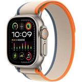 Wearables Apple Watch Ultra 2 Cellular 49 mm Titanfodral Orange/Beige Trail Loop-rem