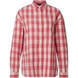 Lexington Kläder Lexington Skjorta edith organic cotton flannel check shirt rosa/röd rutig