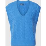 Polo Ralph Lauren Cashmere Överdelar Polo Ralph Lauren Sleeveless Cable Knit Top, New England Blue