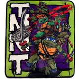 Silke Filtar Northwest Teenage Mutant Ninja Turtles Mutant Mayhem Terror Multi-Colored Silk Touch Sherpa Blankets Green