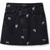 Dam - Zebra Byxor & Shorts Desigual Dam kjol, svart