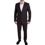 Herr - Röda Kostymer Dolce & Gabbana Maroon Piece Single Breasted MARTINI Suit IT52